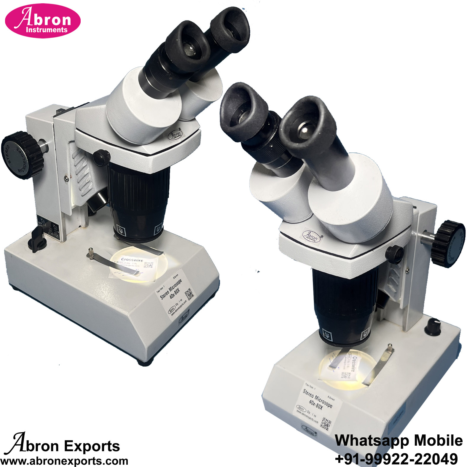 Stereo Dissecting Binocular Microscope 80X 40X Dual Light Research Eyepiece 20x Pair 2x 4x Magni 20x40x Turrent Obj Abron AB-33A80 